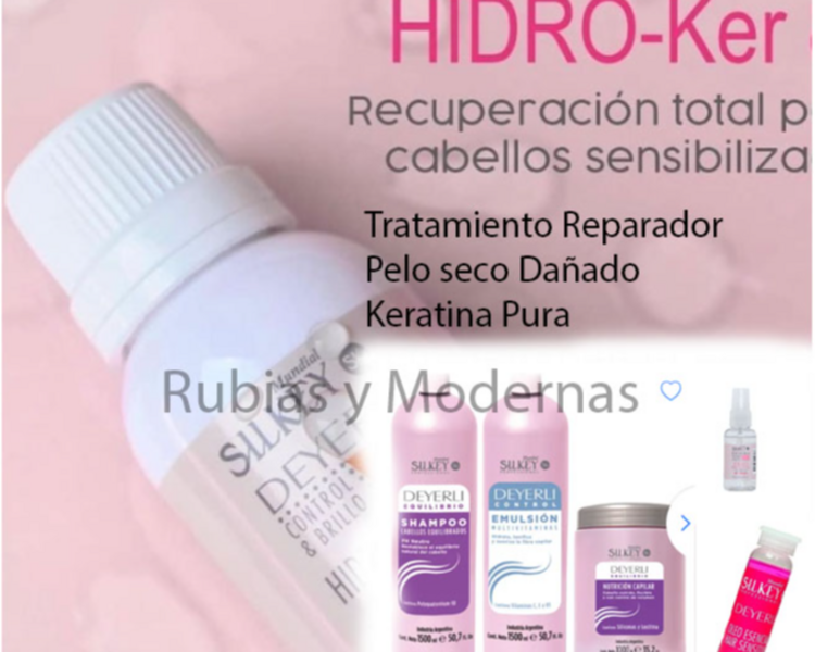 Tratamiento Reparador Silkey para pelos secos Dañados Keratina Pura
