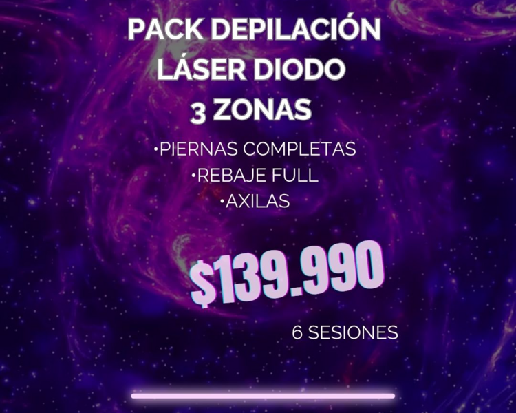 CYBERDAY PACK DEPILACION LASER DIODO 3 ZONAS