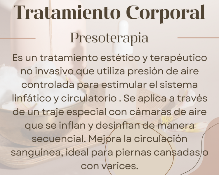 Presoterapia (drenaje linfatico)