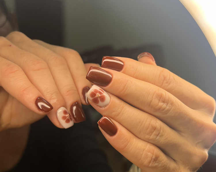 D) Soft gel + Esmaltado liso semipermante