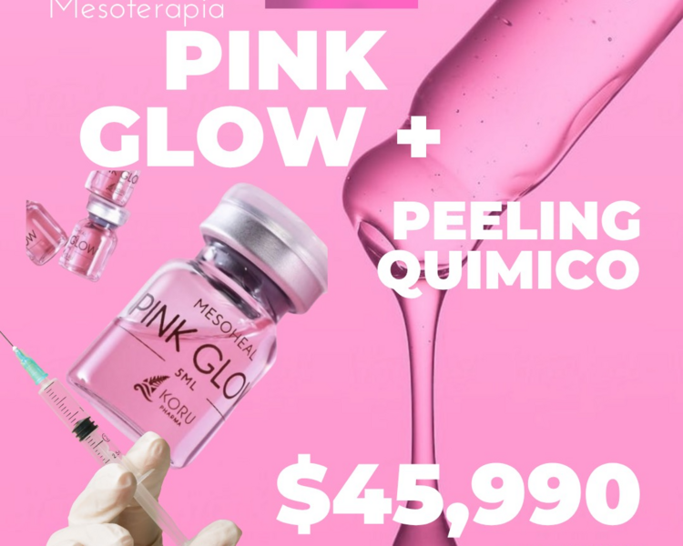 peeling quimico + vitaminas pink glow