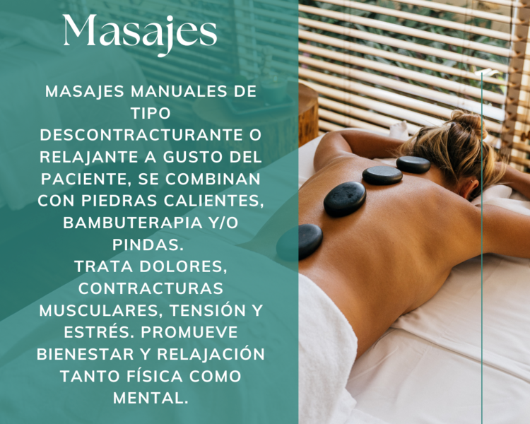 Masaje relajante o descontracturante Espalda y Cuello