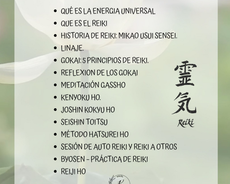 Formación Reiki tradicional japonés