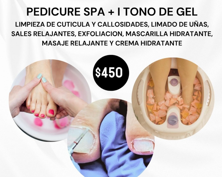 Pedicura Spa + 1ono de gel 