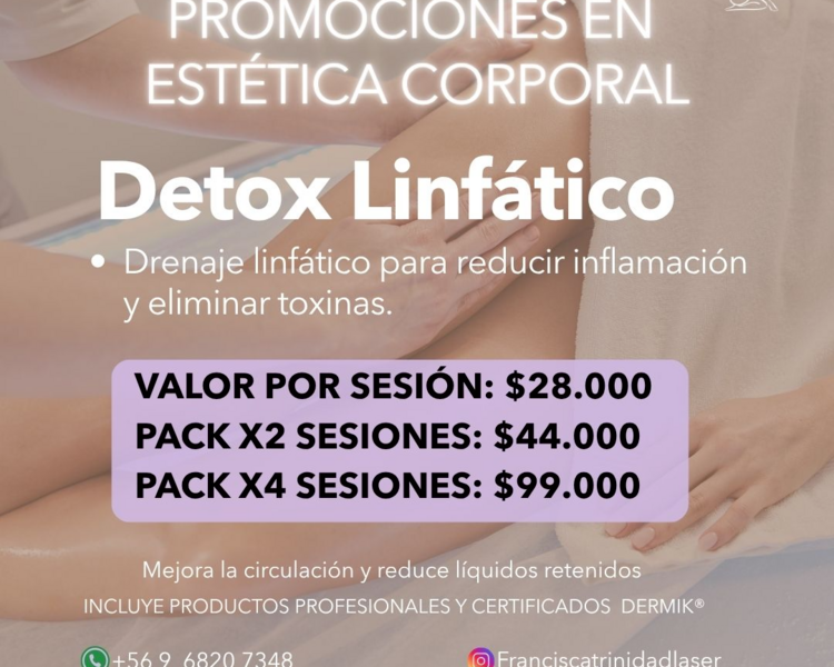 Pack: 4 Sesiones Detox Linfático