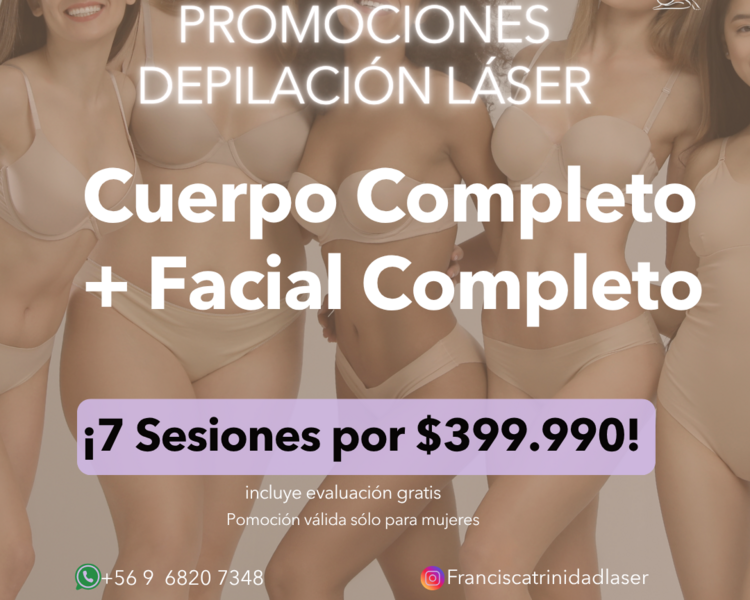 7 SESIONES EN CUERPO COMPLETO + FACIAL COMPLETO - AÑO 2025