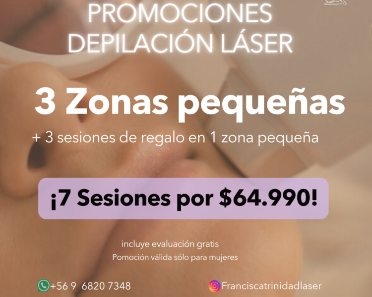 7 SESIONES EN 3 ZONAS PEQUEÑAS A TU ELECCIÓN + 1 ZONA PEQUEÑA DE REGALO (3 SESIONES) - AÑO 2025