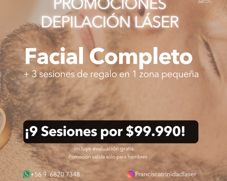 AÑO 2025-9 SESIONES FACIAL COMPLETO + 1 ZONA PEQUEÑA DE REGALO (3 SESIONES) - AÑO 2025