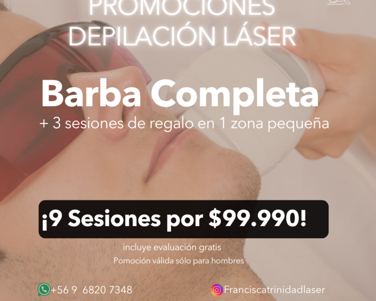 AÑO 2025-9 SESIONES EN BARBA COMPLETA: + 1 ZONA PEQUEÑA DE REGALO (3 SESIONES) - AÑO 2025