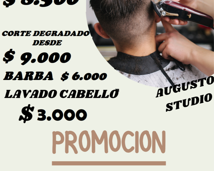 CORTE CABELLO VARON TRADICIONAL O CLASICO + LAVADO + BARBA (PROMOCION)
