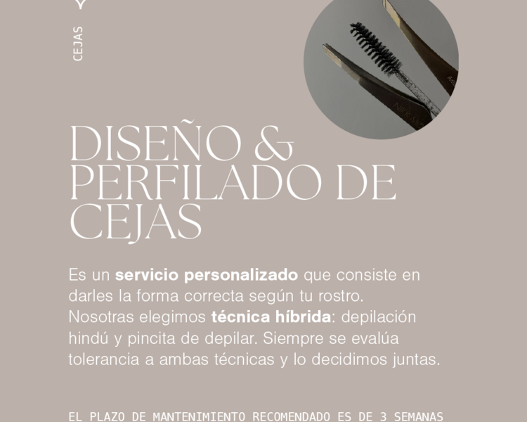 Diseño y perfilado de cejas 