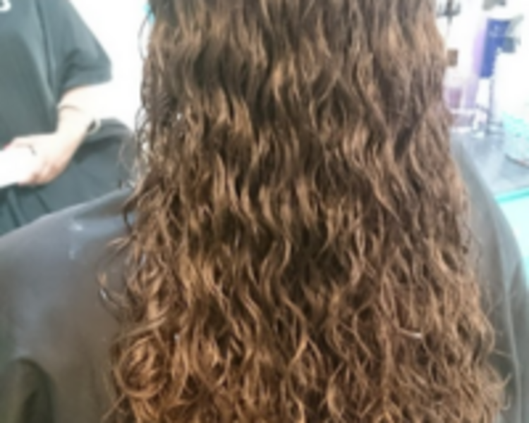 Permanente Rizos Cabello Extralargo. Altura Cintura