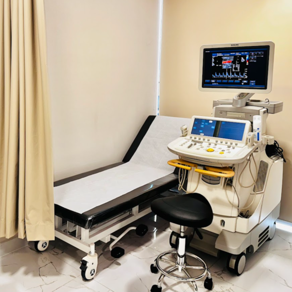 Ecocardiograma doppler con Test de burbujas