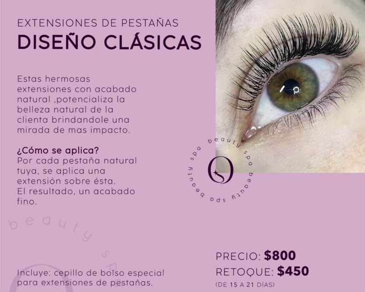 Extensiones de Pestañas Diseño Clásicas 