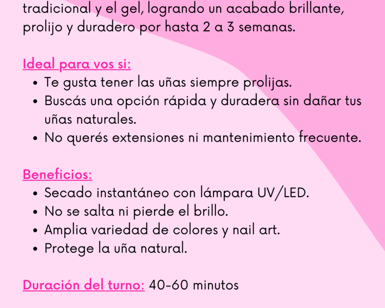 Esmaltado semipermanente (manos)