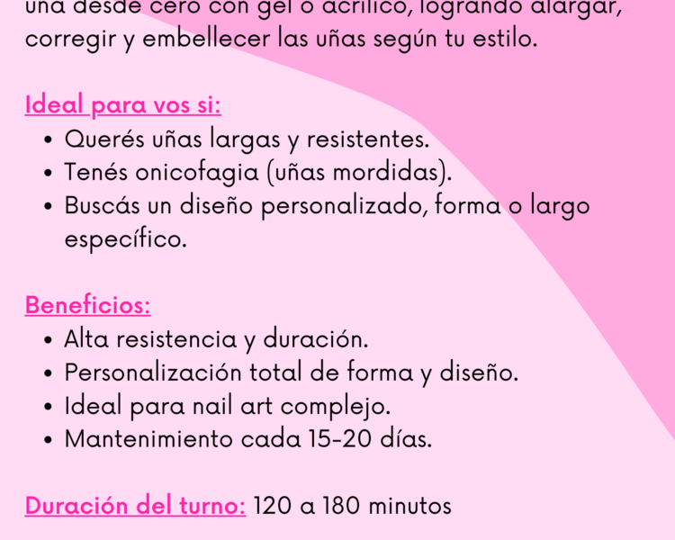 Esculpidas en polygel hasta largo Nº3