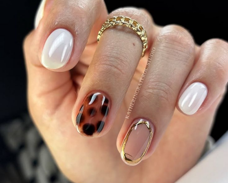 Aplicación de gelish con diseño 