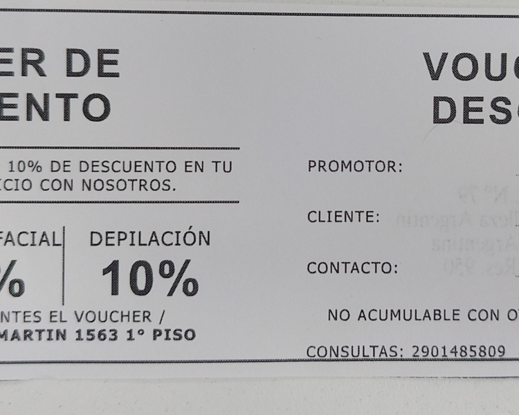 VUCHER DE DESCUENTOS MASAJES