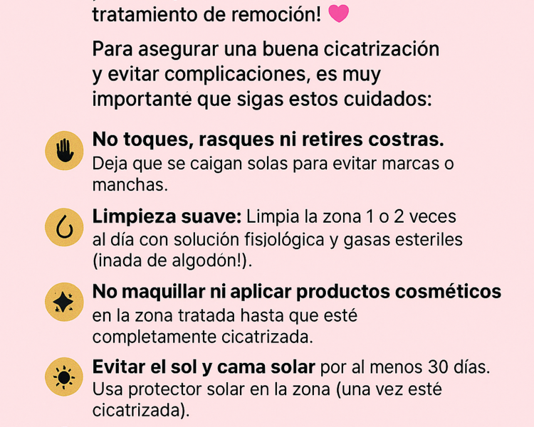 Remoción de micropigmentación de cejas o cejas/labios tatuados