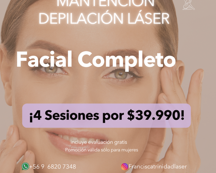 4 SESIONES EN FACIAL COMPLETO - AÑO 2025