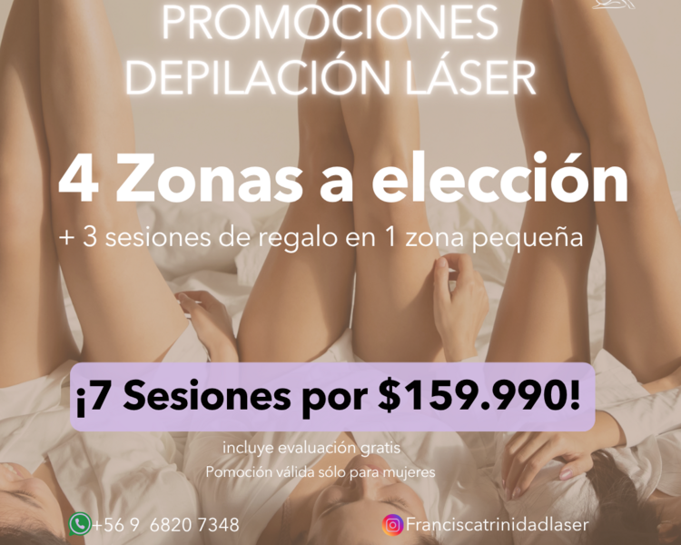7 SESIONES EN 4 Z0NAS A TU ELECCION + 1 ZONA PEQUEÑA DE REGALO (3 SESIONES) - AÑO 2025