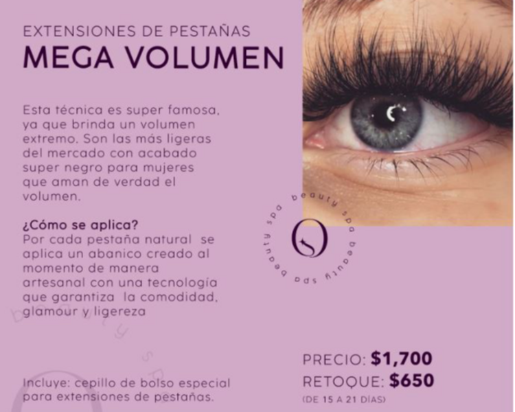 Extensiones de Pestañas Mega Volumen