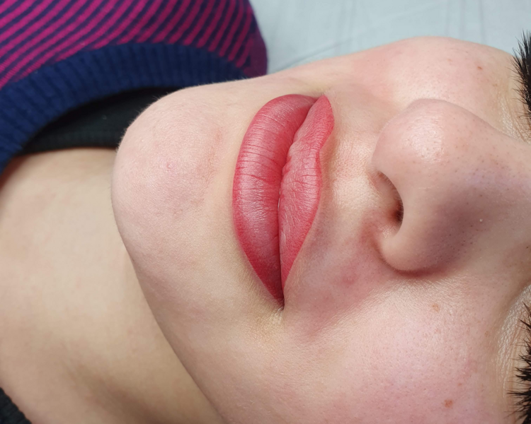 Micropigmentacion de Labios Primera Sesion Por Mica