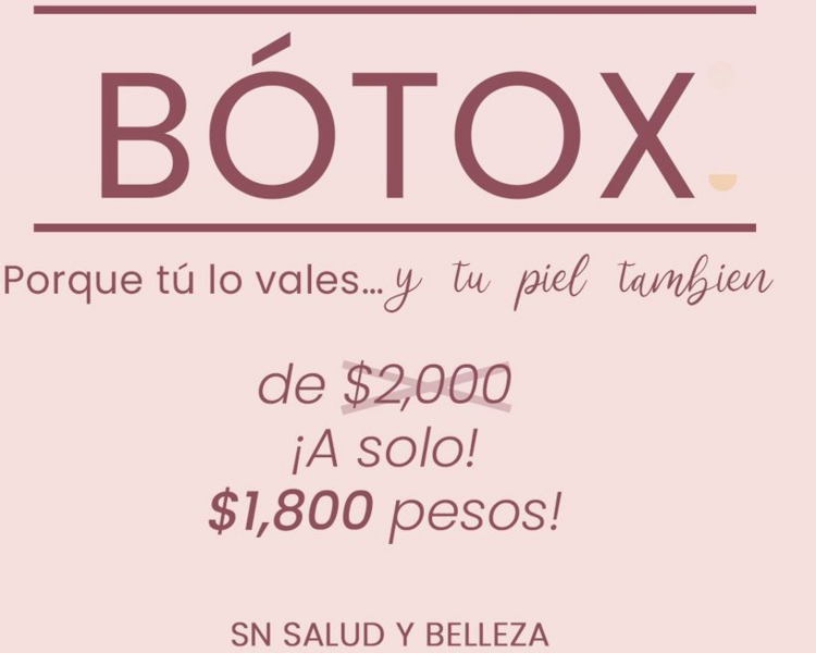 Promoción Botox- mes julio