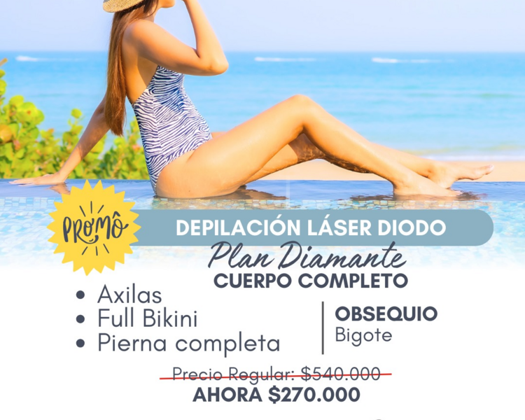 PAQUETE DIAMANTE (BIKINI COMPLETO, PIERNAS COMPLETAS Y  AXILAS)