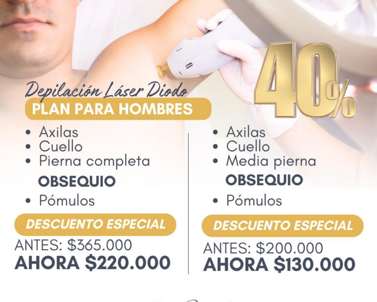 Depilacion Laser Axilas, Cuello y Pierna completa