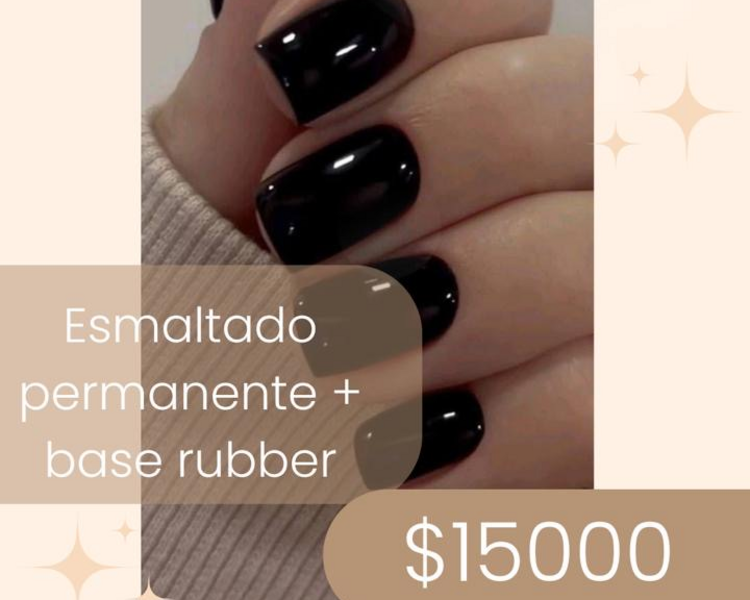 Esmaltado permanente + base rubber