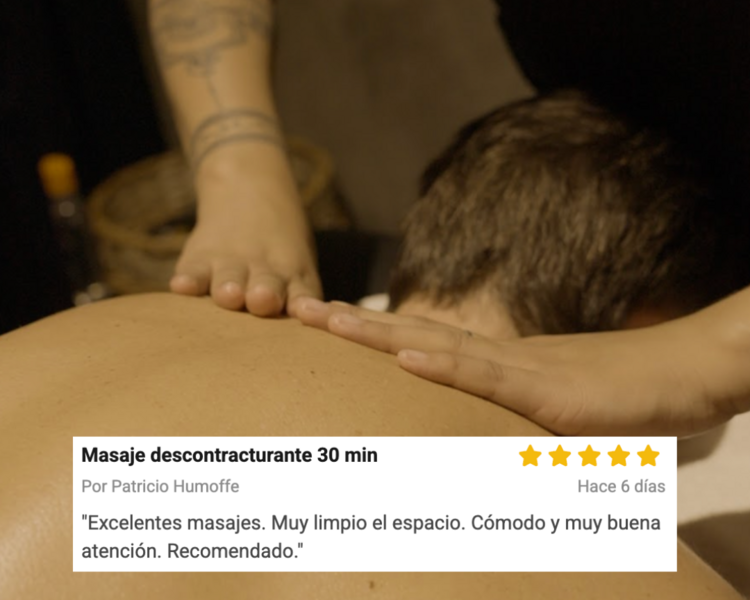 Masaje descontracturante 30 min