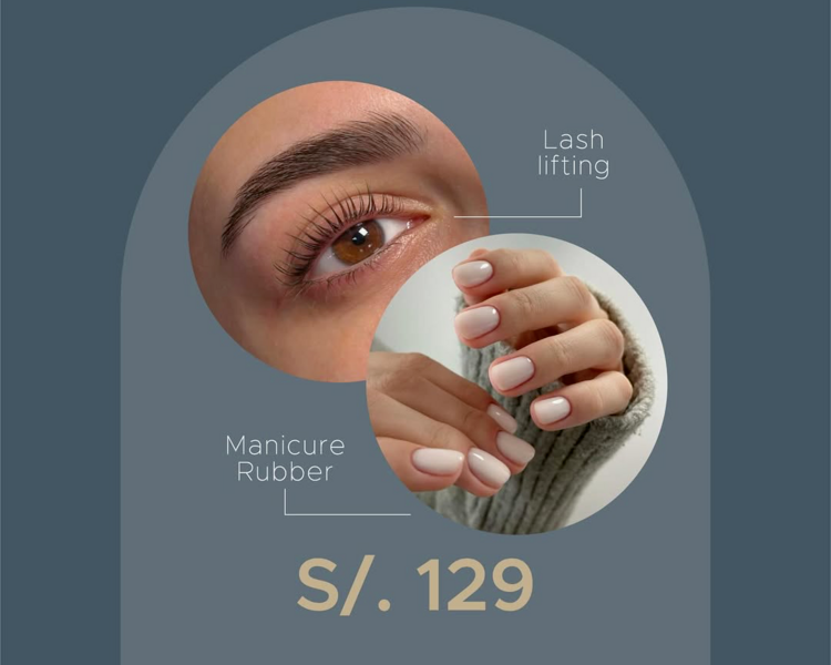 Manicure Rubber + Lash Lifting (jueves a sábado)