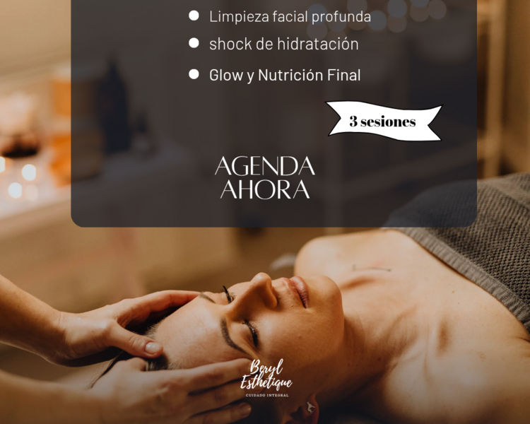 PLAN MENSUAL FACIAL 3 SESIONES 