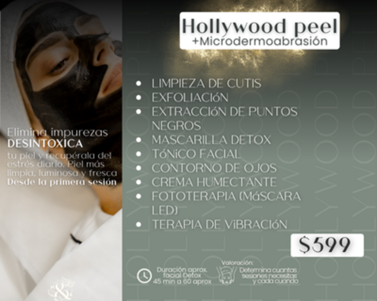 Hollywood peel +Microdermoabrasión