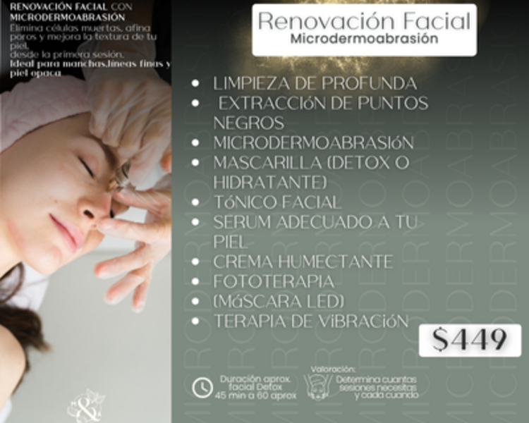 Renovación Facial (Microdermoabrasión)