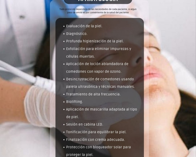 Limpieza facial + aparatología