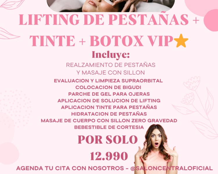 Lifting de pestañas + Tinte + Botox VIP ⭐