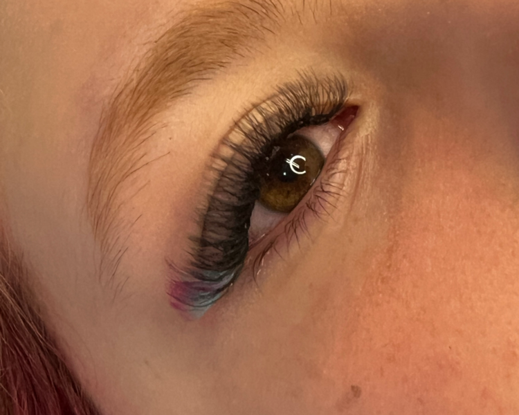 Pestañas de color en las puntas x2