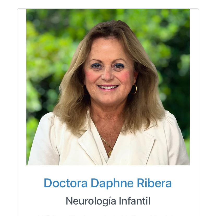Dra. Daphne Ribera Bravo, Neuropediatra, 7223804-4
