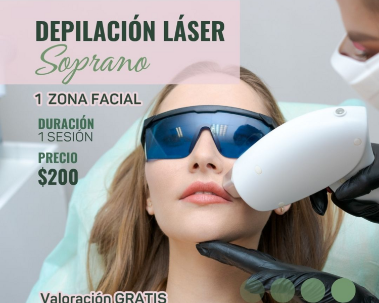 Depilación Laser - 1 Sesión – 1 Zona Facial