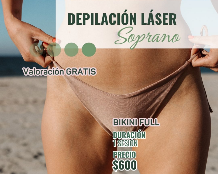 Depilación Laser - 1 Sesión - Bikini full