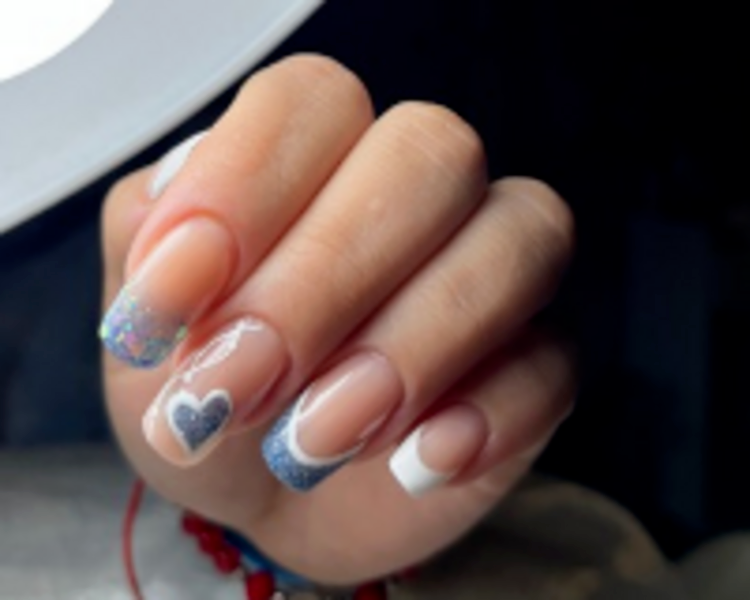 Uñas acrílicas largo 2 de 2 tonos 