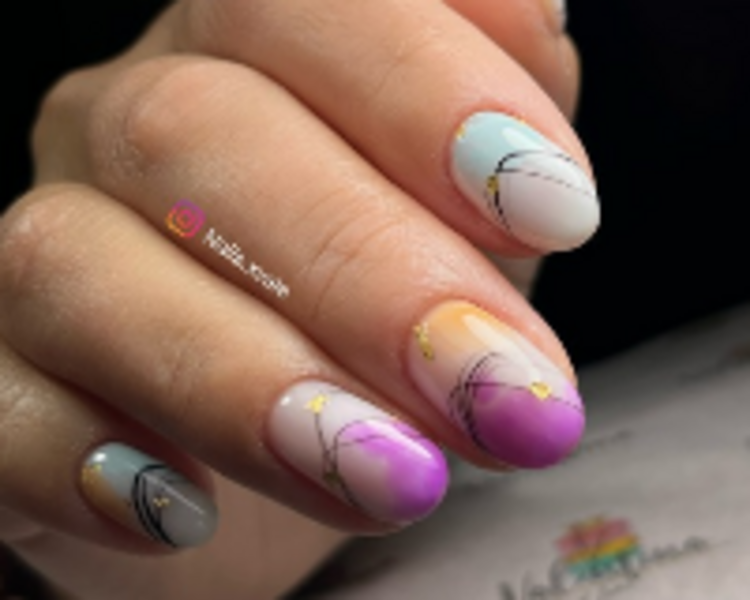 Uñas acrilicas largo 1 full diseño 