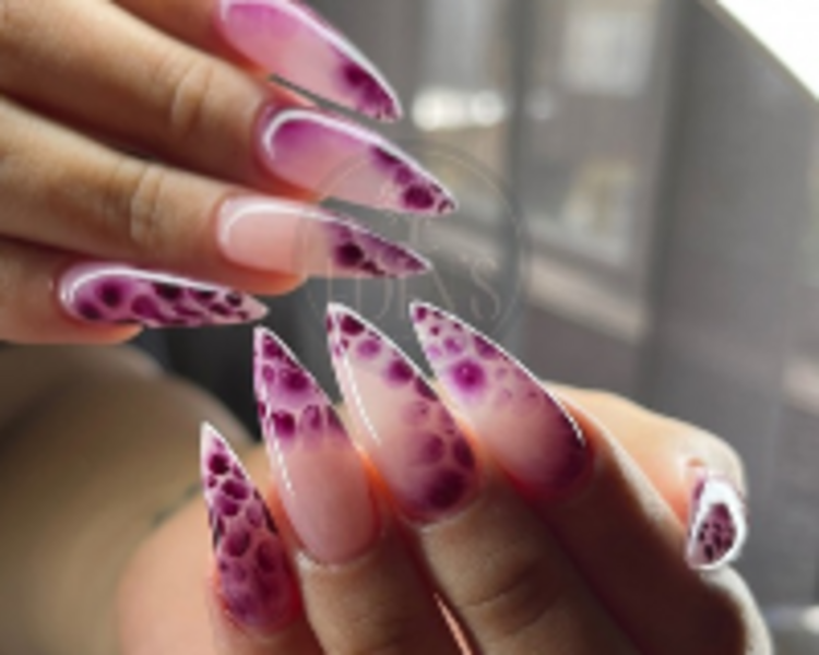 Uñas acrilicas largo 3 full diseño