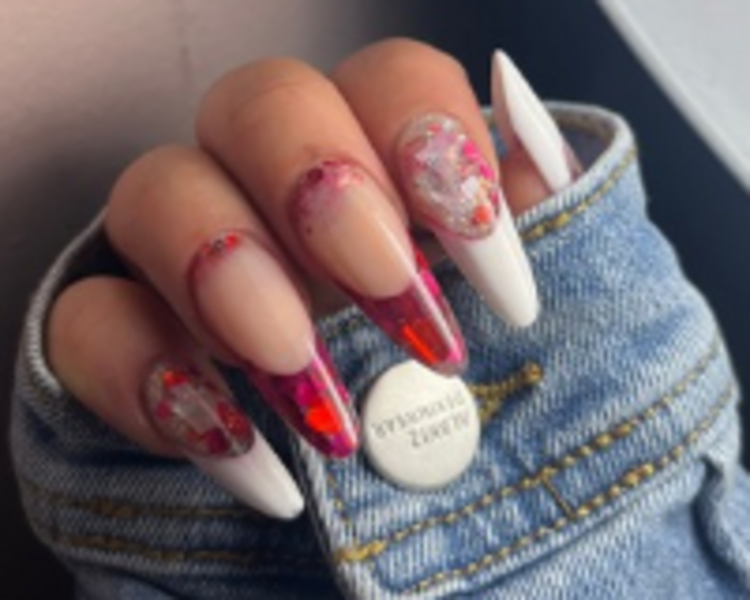 Uñas acrilicas largo 4 full diseño