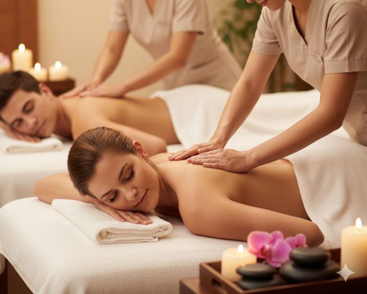 Masaje relajante en pareja 1 sesión "paquete enamorados"