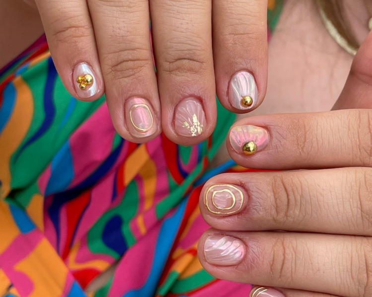 Gel con diseño elaborado