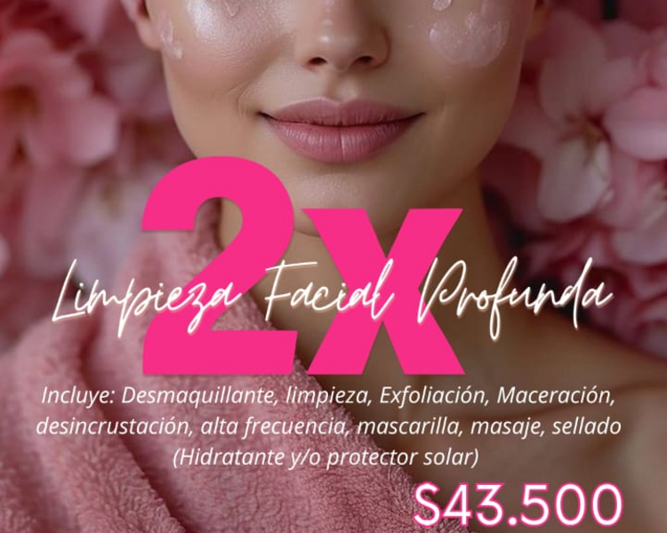 Limpieza Facial Profunda 2x ( Extracción puntos negros y comedones)
