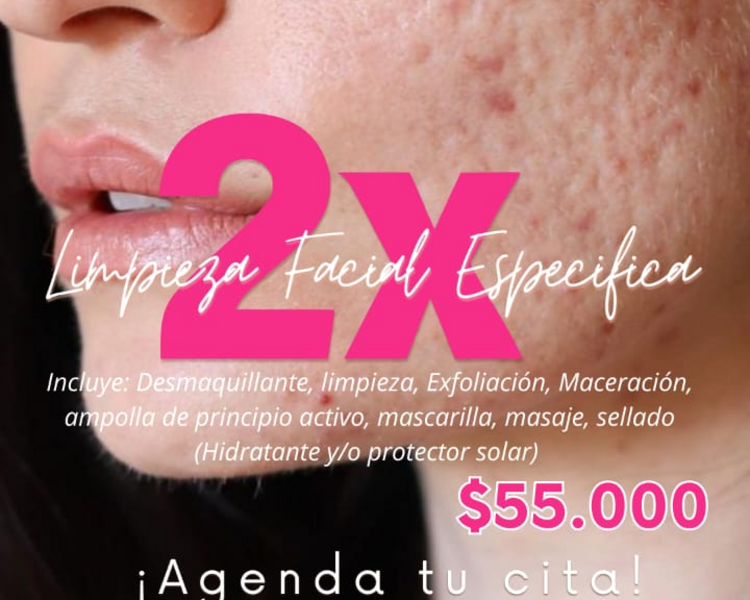 Limpieza Facial Especifica 2X (Pieles sensibles, Rosácea, Manchas)